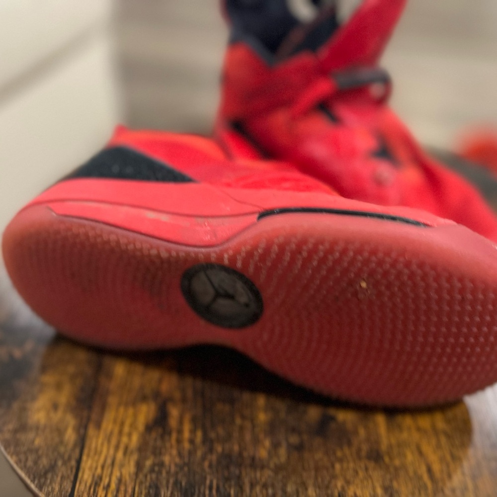 Jordan Kids Red and Black Sneakers
